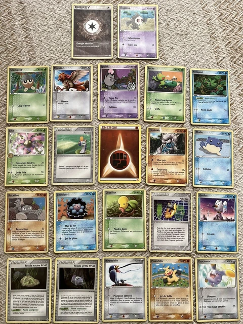 💫 Pokémon -Beau lot de 22 cartes Bloc Ex - Légendes / Dragons / Forces /Cristal