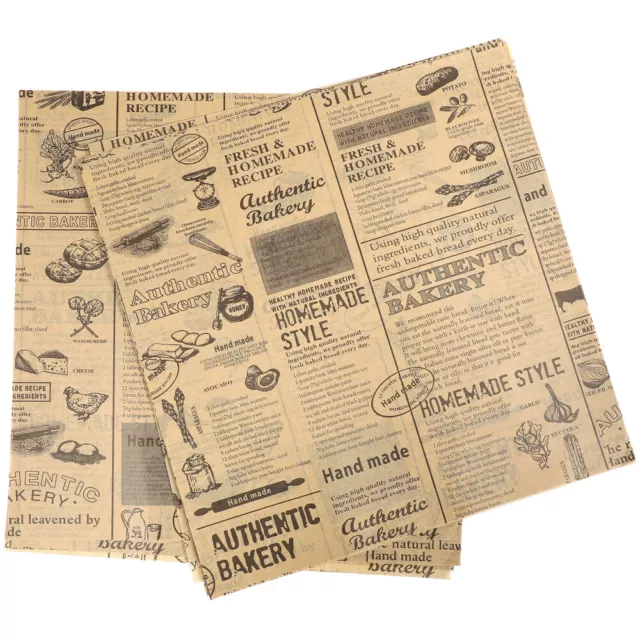 50 Blatt Kraftpapier, wasserfest, Zeitungspapier, Vintage-Verpackung