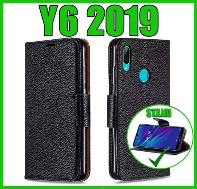 Flip Cover Custodia Magnetica per Huawei Y6 2019 Pelle Portafoglio a Libro