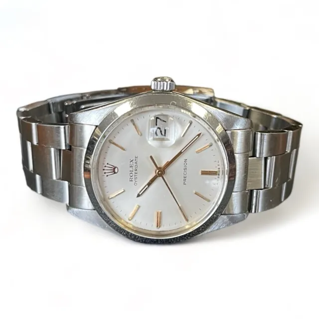 Rolex Oysterdate Precision Edelstahl Handaufzug Herrenuhr Ref 6694 Klassiker Top