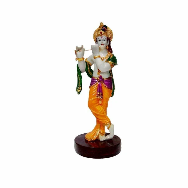 HINDU GOD Lord Krishna Idol Sculpture Statue Figurine 131.03 PicClick