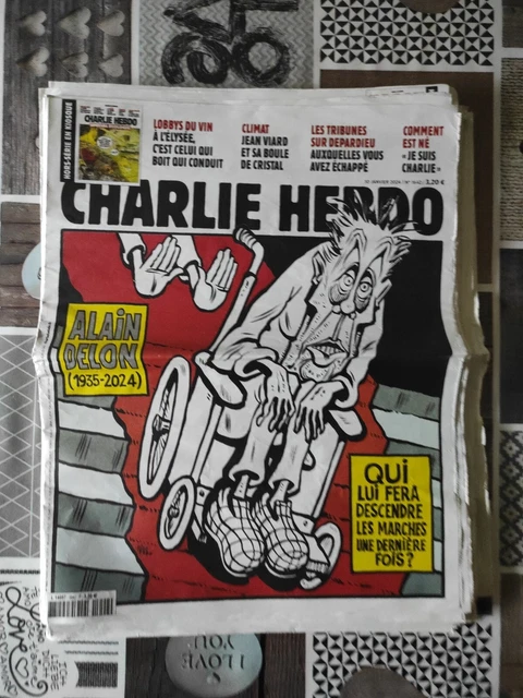 CHARLIE HEBDO 1642 1/2024 Alain Delon, Qui Lui Fera Descendre Les