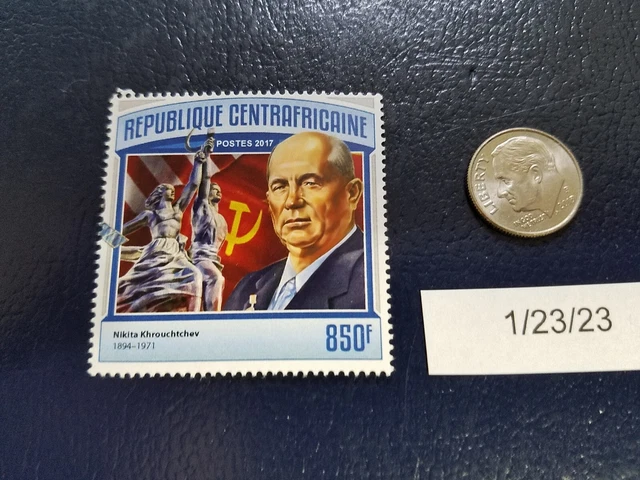 Nikita Khrouchtchev Premier Soviet Union 2017 Republique Centrafricaine Stamp