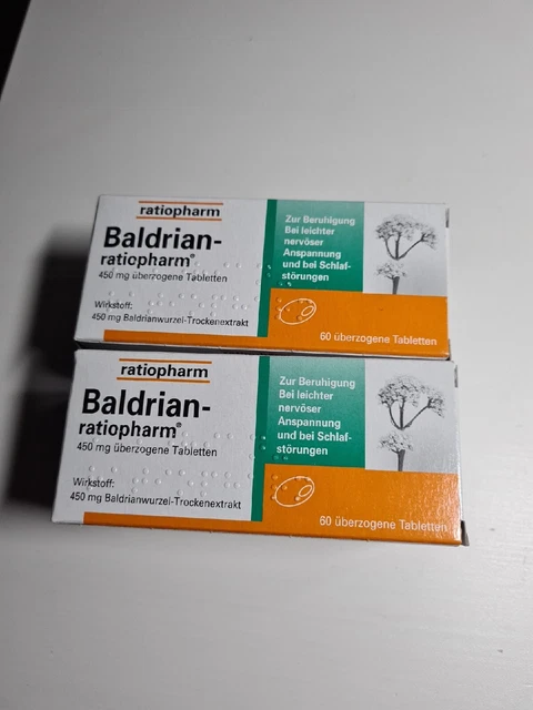 Baldrian Ratiopharm 450 mg 2 x 60 Tabletten **neu**
