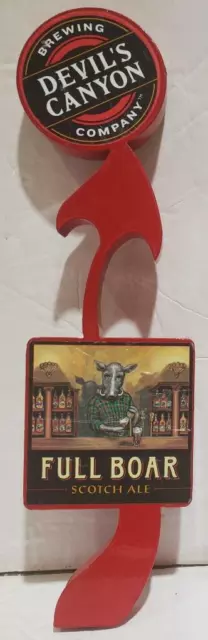 Devil's Canyon Brewing Company Beer Tap Handle Full Boar Scotch Ale Used