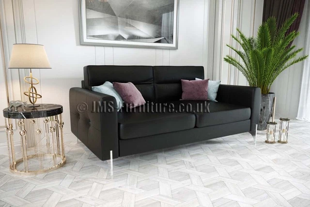 ARIS 5 - 167cm - Sofa  -  Black or White Faux Leather__ Model 2023__( JMS SOFA )