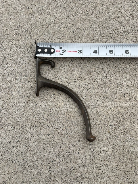 Antique Vintage Set of 3 Industrial Cast Iron Coat Hat Hooks 10
