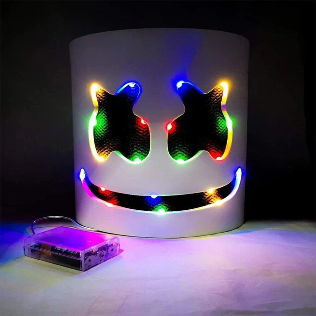 LED MARSHMELLO LUMINOUS Helmet Mask Cosplay Prop Halloween Party