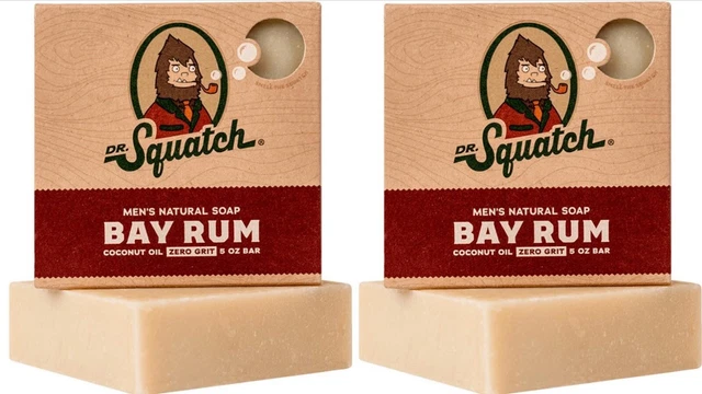 Dr. Squatch Bay Rum Soap - 5oz Bars Free Shipping 2 Pack