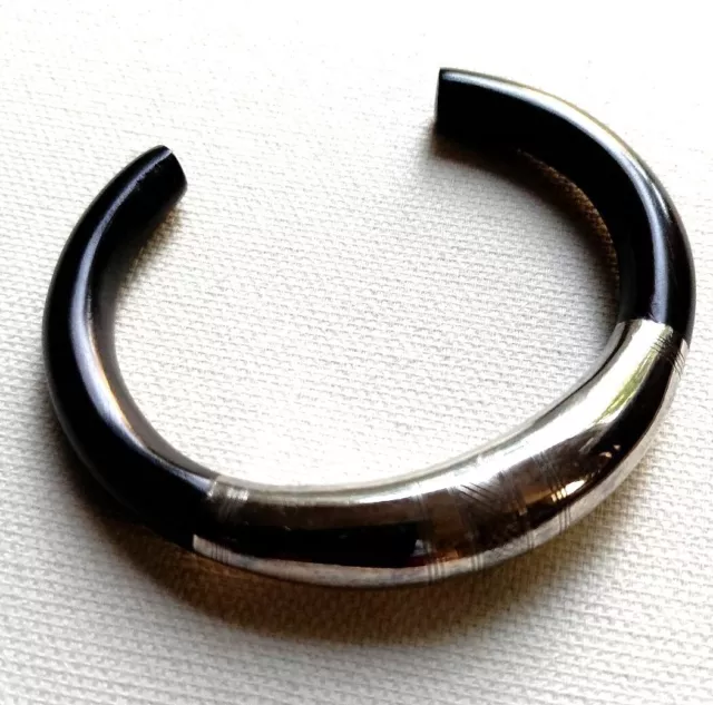 Beautiful Tuareg Touareg Silver & Ebony Bracelet - African Jewellery