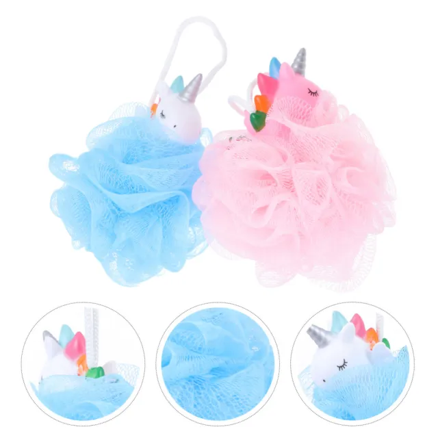 2 piezas bola de baño unicornio deporte niño esponja de baño luffa esponjas de baño para ducharse