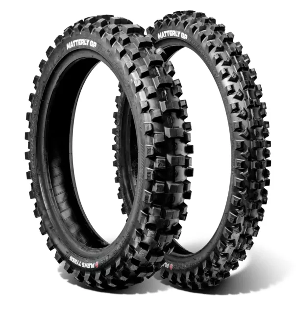 Motocross Tyre Set Medium PLEWS MATTERLY GP SW85 Front 70/100-17 Rear 90/100-14