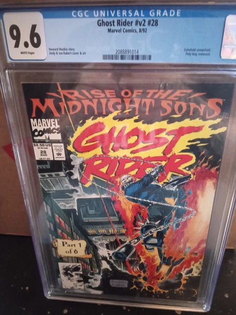 GHOST RIDER #28 (1992) CGC 9.6 1ST APP LILITH 1ST CAMEO Midnight Sons  🔥🔑