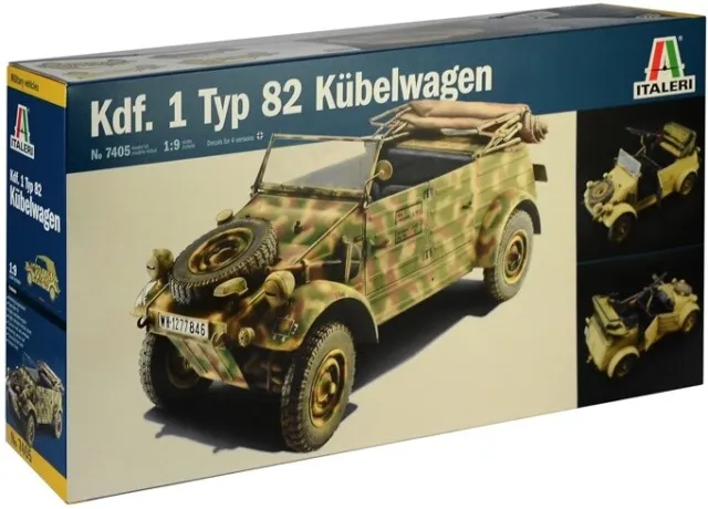 Maquette ITALERI pour Installation Kdf. 1 Typ 82 Kubelwagen Réf: 7405 Scale 1:9