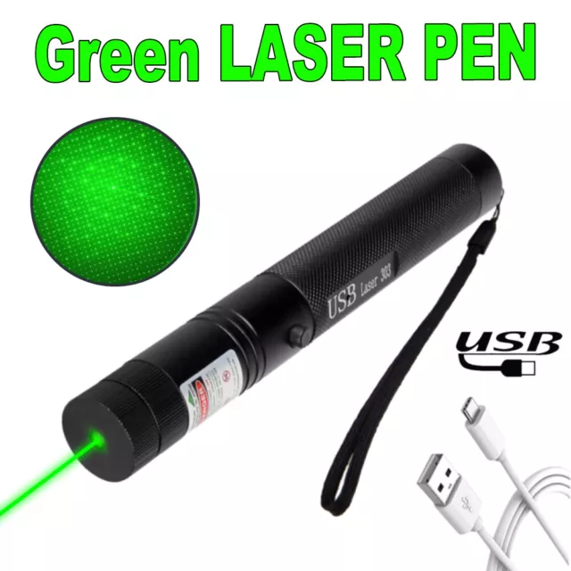 USB Laser Green Pen Pointer 1mw Powerful Lazer Professional Beam Pet Dog Cat