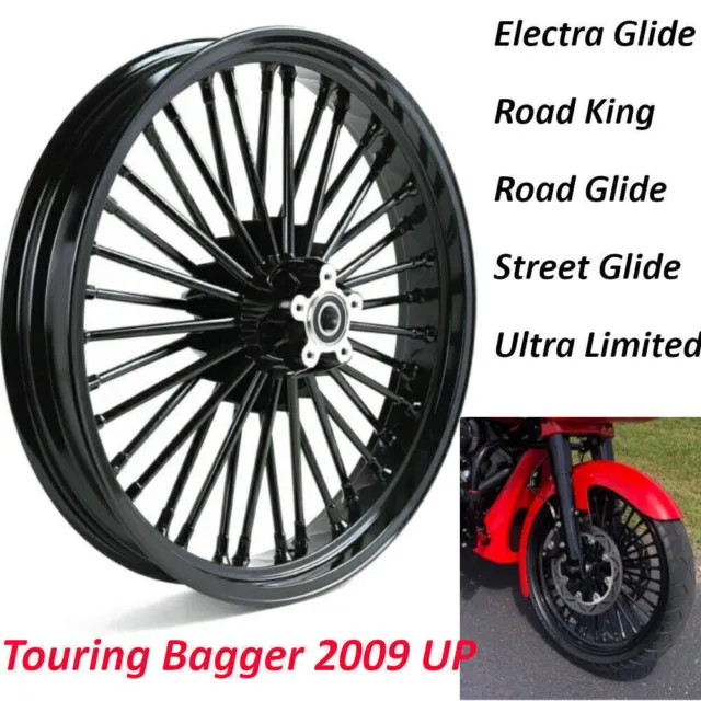 21X3.5 Fat Spoke Front Wheel for Harley Touring Electra Street Road Glide 09-UP