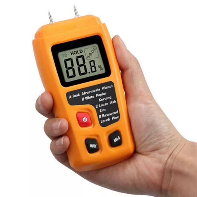 2-Pin Digital Moisture Meter PRO Damp Detector Timber Wood Tester Mater Sensor