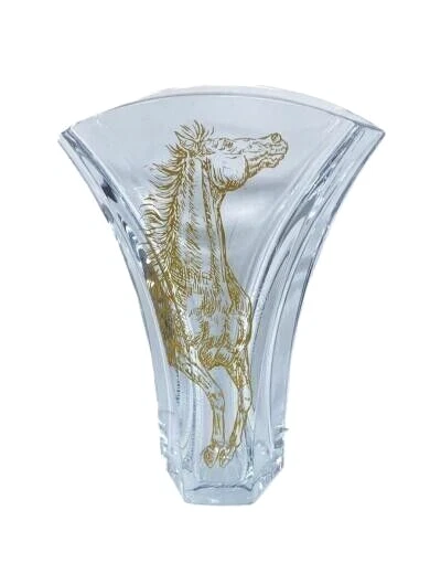 Baccarat Crystal Ginkgo Apollo Flower Clear Vase 9" no box