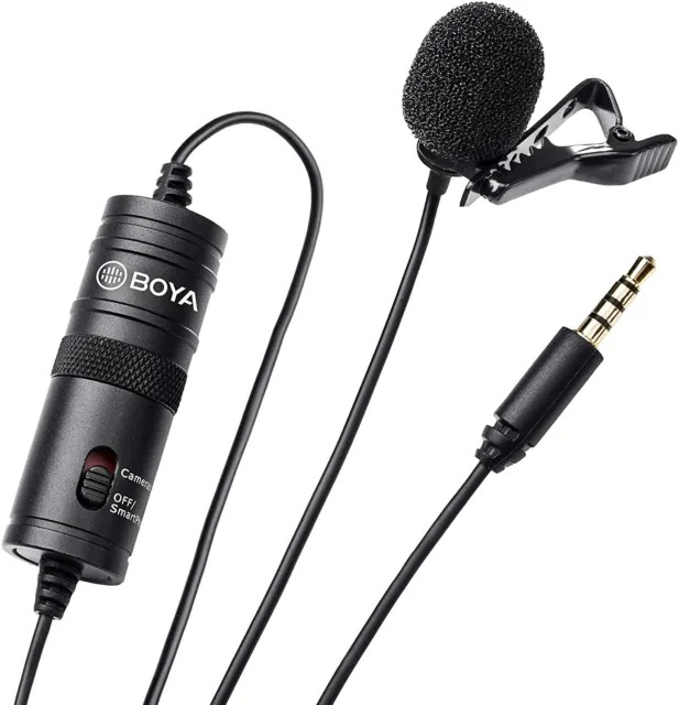 BOYA BY-M1 Lavalier Microphone Clip-on Microphone Camera Smartphones DSLR