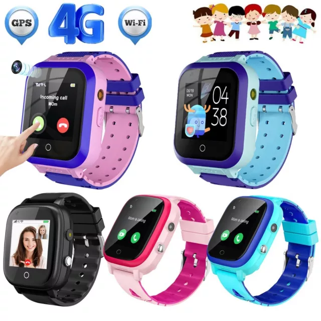 4G Kinder Smartwatch GPS WiFi SOS Videoanruf Sprachchat Jungen Mädchen Geschenk