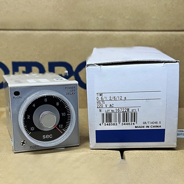 New AC 220V 0-12 minutes For Omron Time Delay Relay H3BH-N8 In Box