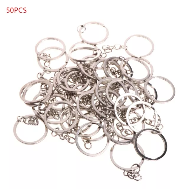 DIY Craft 50 Pcs/Set for Key Rings with Chain Metal Outdoor for Key Chain f
