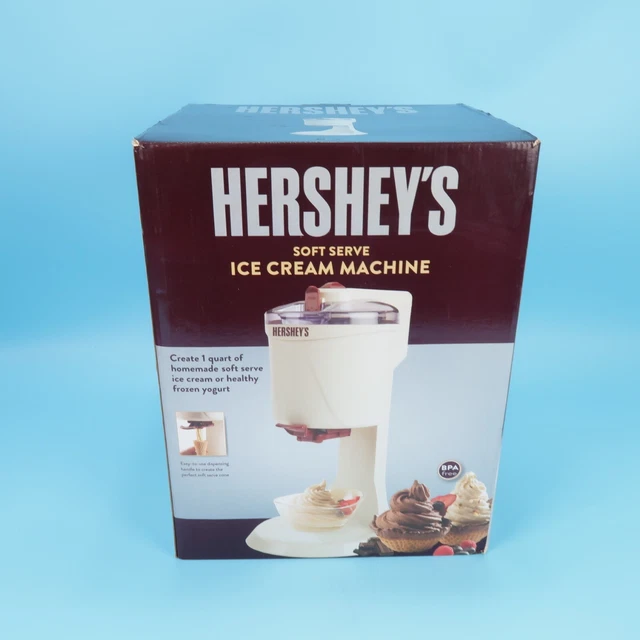 HERSHEY'S SOFT SERVE Ice Cream Machine with Electric Motor Make 1Qt
