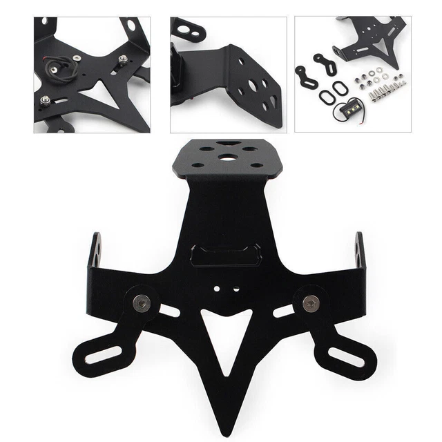 LED Tail Tidy Rear License Plate Holder For Kawasaki Ninja ZX-25R 2020-2021 BLK