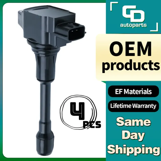 UF549 OEM 4 Ignition Coil for Nissan Altima Sentra Rogue Cube 2.5L Infiniti FX50