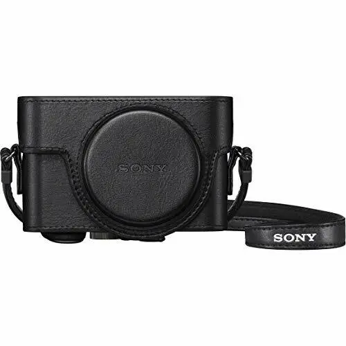 Giacca fotocamera Sony custodia in pelle per serie RX100 nera LCJ-RXK BC NUOVA Giappone