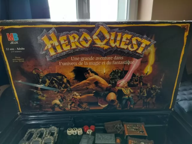 Jeu Société - Héros Quest - MB Jeux 1990 Complet Très Bon État