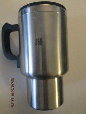 Stainless steel travel mug plugs into cigarette lighter 12 Volt  New