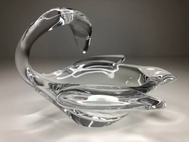 Art Vannes Kristall Glas Schale Schwan France