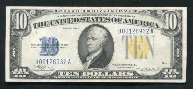 Fr. 2309 1934-A $10 Ten Dollars “North Africa” Silver Certificate Extremely Fine