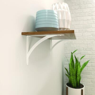 Pair 10" White Decorative Elegant Shelf Countertop Steel Bracket 100lb. Capacity