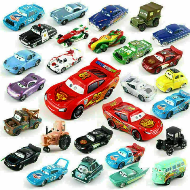 DISNEY PIXAR Cars Lot Lightning McQueen 1:55 Diecast Model Car Toys For Boy 2
