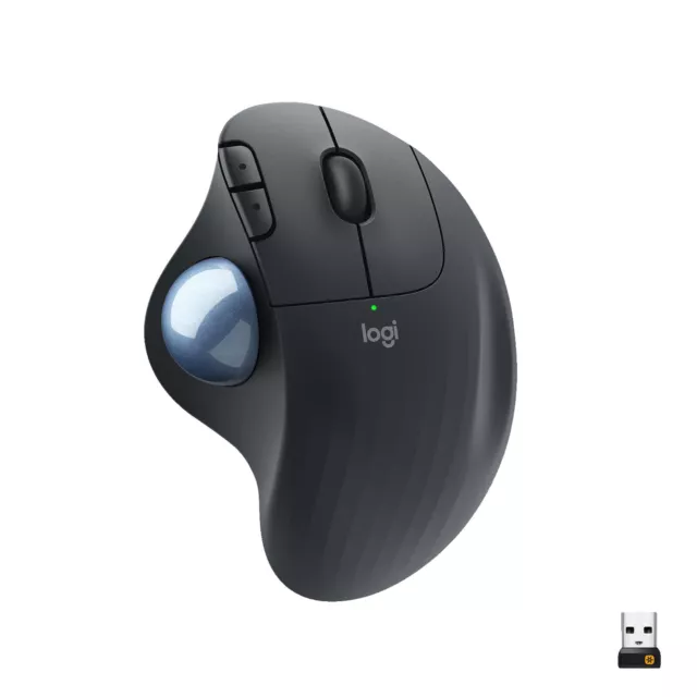 LOGITECH ERGO M575 Wireless Trackball Maus - ergonomisches Design, Windows, PC &