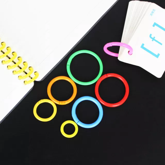 25Pcs Plastic Ring Binder DIY Albums Loose-leaf Book Hoop Opening Binding Supp ~