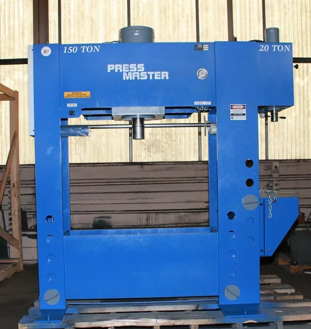 150 Ton 16" Strk Pressmaster HFBP-150/20 MWH H-FRAME HYDRAULIC PRESS, w/20 Ton B
