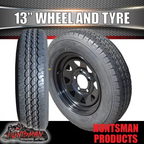 13x4.5 & 175R13C Black Sunraysia HT Holden Trailer Caravan Wheel Rim & Tyre 175 3