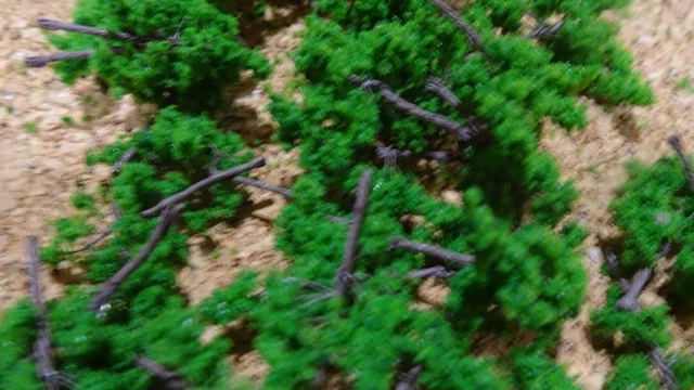 LIOOBO Lot de 20 Arbres Miniatures - Paysage ferroviaire - 9 cm - Vert foncé