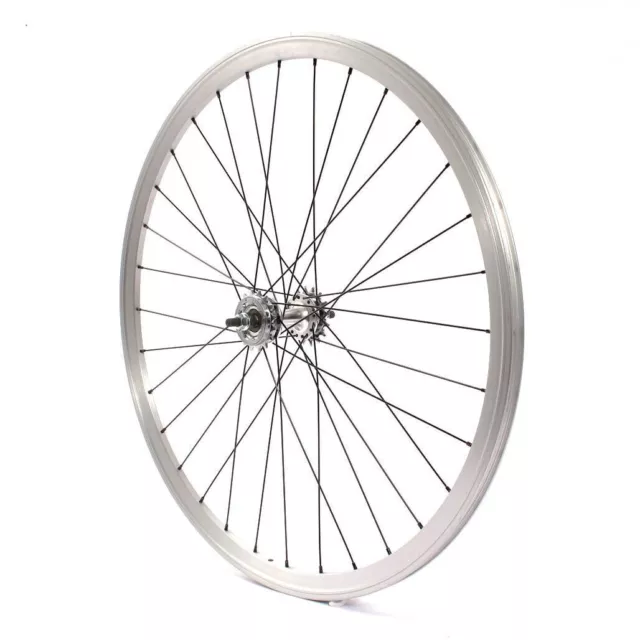 Fixie Roue Arrière 700c 28 Pouces Doppelkammerfelge 32 Trou Argent KHE