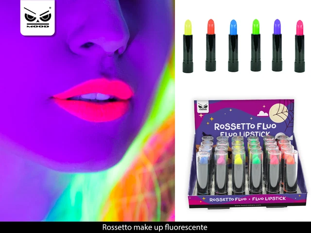 CARNEVALE HALLOWEEN TRUCCO Make Up Rossetto Fluo Lipstick Vari