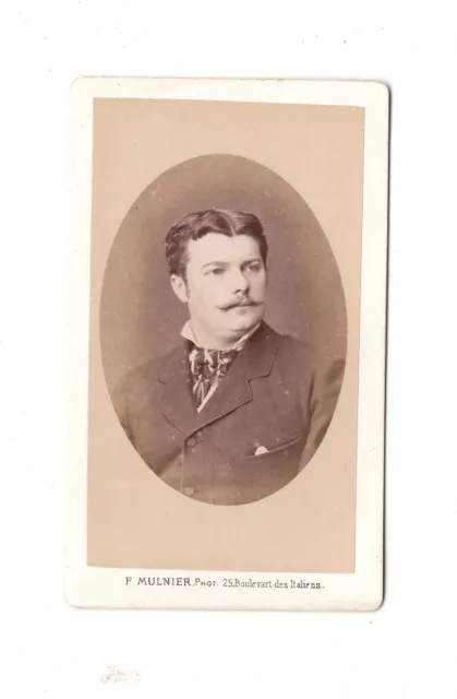F. Mulnier CDV Foto Herrenportrait - Paris 1870er
