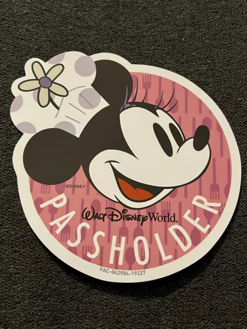 Disney World Passholder 2019 Food/Wine Magnet Chef Minnie Mouse Free Shipping