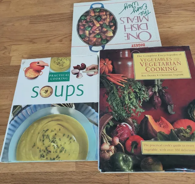 Vintage Cookbook Lot: Practical Cooking Soups, One Dish Meals & Vegetarian...