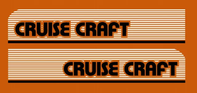 Cruise Craft Fishing Boat Sticker Decal Cruisecraft Marine Set of 2