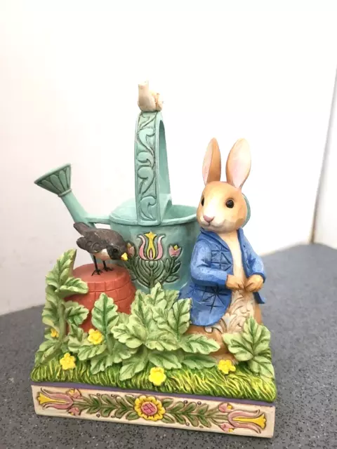 Jim Shore Beatrix Potter Peter Rabbit Caught In Mr Mc Gregors Garden Figure