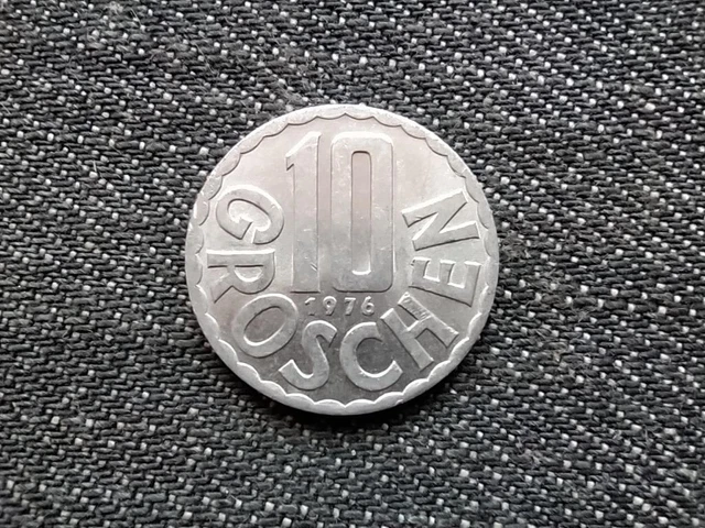 Austria 10 Groschen Coin 1976