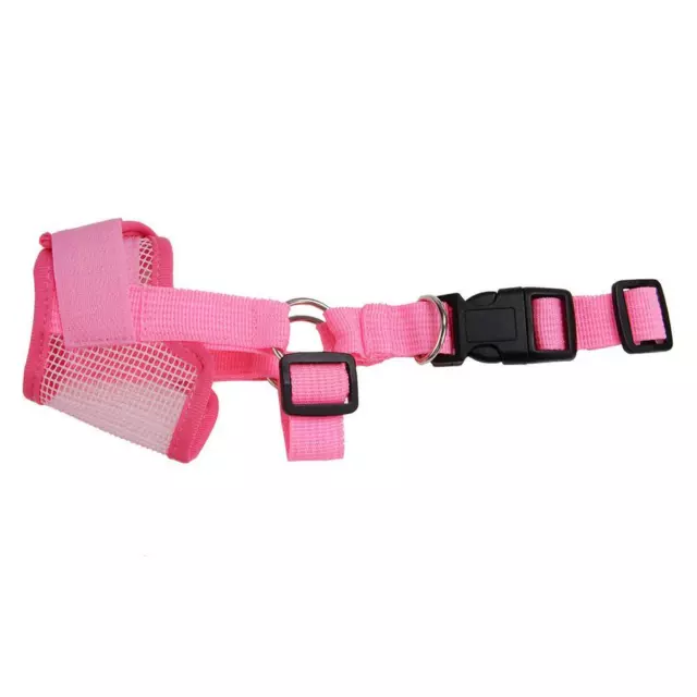 Adjustable Pet Dog Muzzle Mouth Cover Mesh Mask No Barking Anti Bite Chewing;
